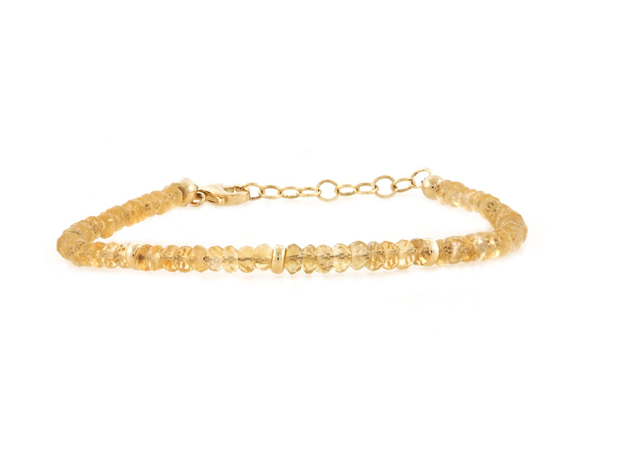 Gold Delicate Chain Birthstone Stacking Bracelet