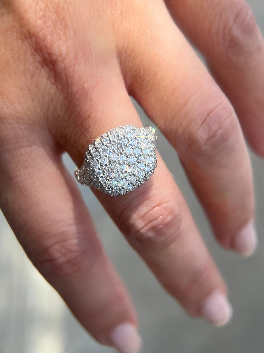 Lab Diamond Oval Signet Ring | 9k Solid Gold | Deltora Diamonds AU