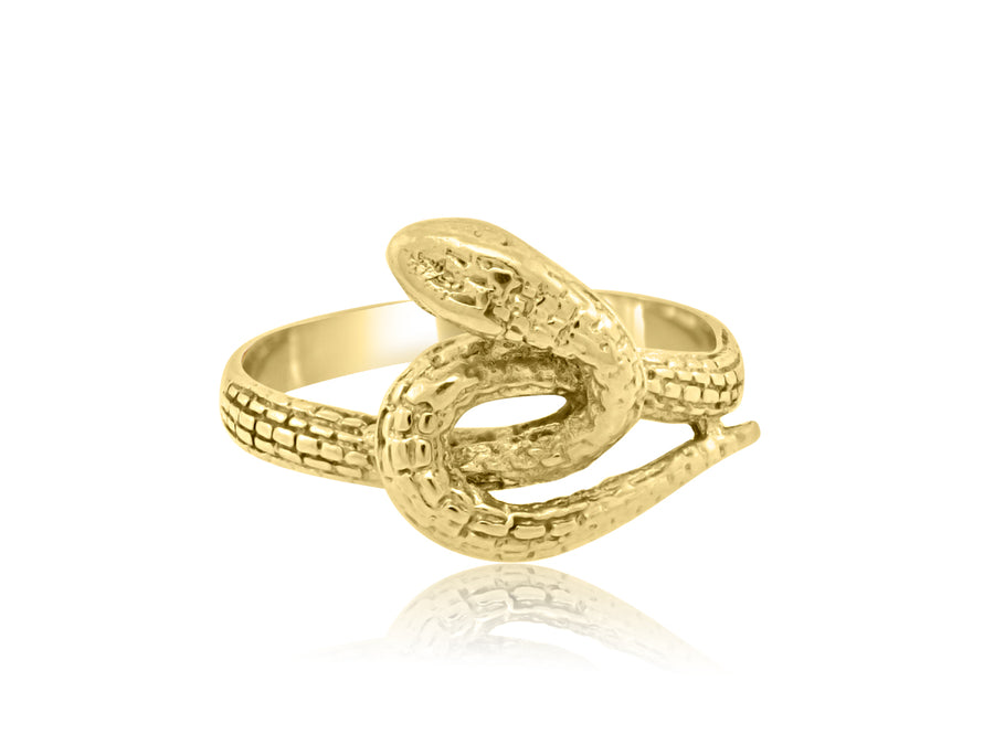 Antique Gold Snake Yellow Gold Ring
