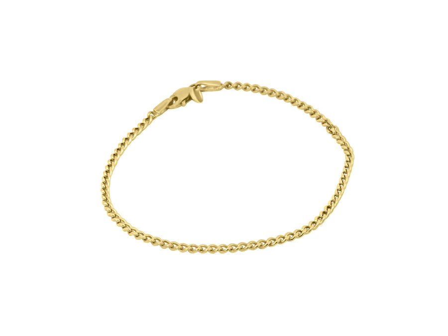 Delicate Gold Cuban Link Chain Bracelet